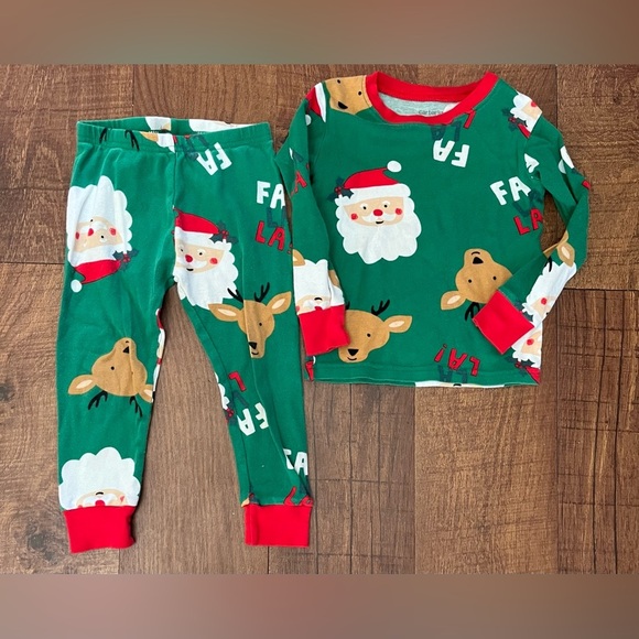 Carters & chickpea toddler Christmas Santa pajama 2 two piece sets 2T two sets - Picture 7 of 12